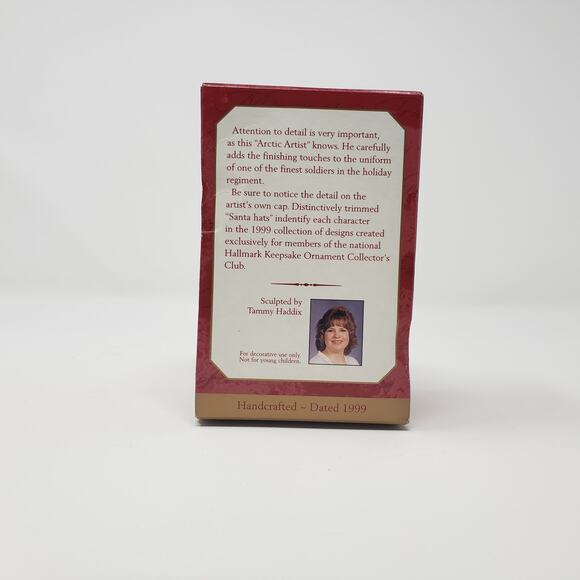 1999 Hallmark Arctic Artist Handcrafted Keepsake Christmas Holiday Ornament - Picture 2 of 6
